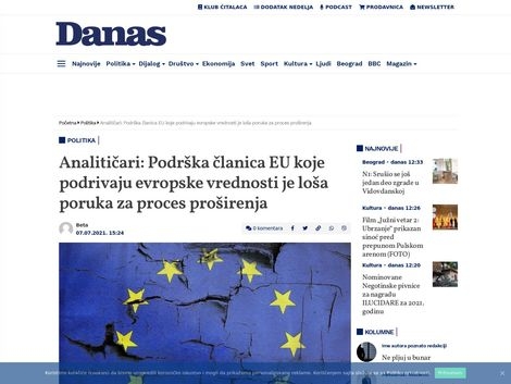 https://www.danas.rs/politika/analiticari-podrska-clanica-eu-koje-podrivaju-evropske-vrednosti-je-losa-poruka-za-proces-prosirenja/?fbclid=IwAR3dGPVvNGM11xGndk8NmOY0b79ICNoCUCTCOh4bQ3gje8U8odSQbQHKUBc